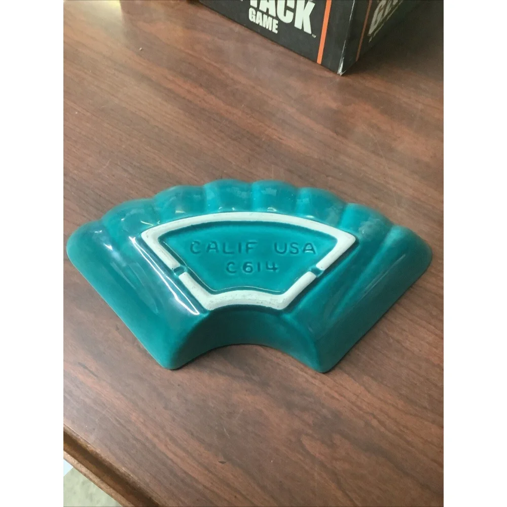 Beautiful California Pottery Aqua Lazy Susan Piece